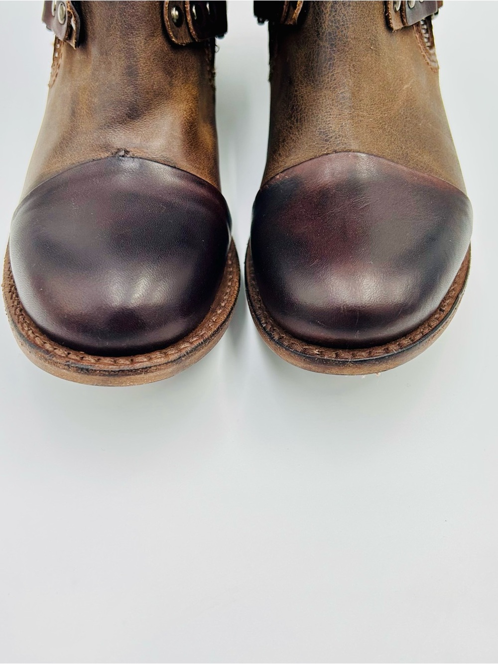 Freebird Grecko Leather Ankle Boots Women’s Size 7 Distressed Brown zippers - Picture 6 of 9